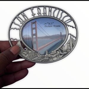 Embossed San Francisco themed picture frame